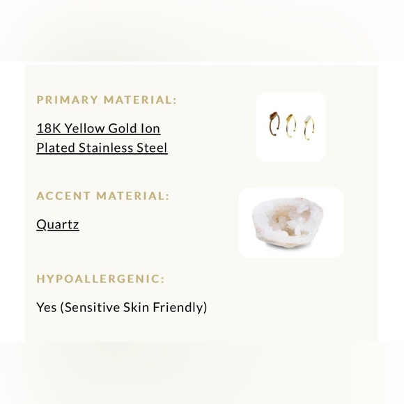 Kinsley Armelle Stone Collection Odine Blue Quartz Earrings | New - Picture 2 of 5